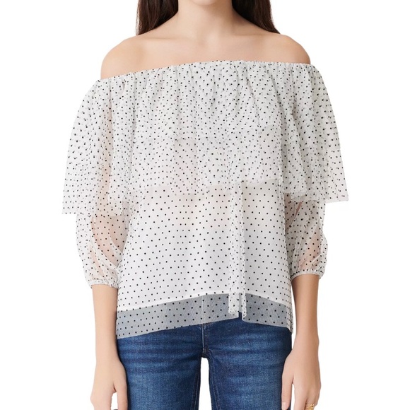 Maje liplume off the shoulder top Maje size 3 (large) - Picture 1 of 10